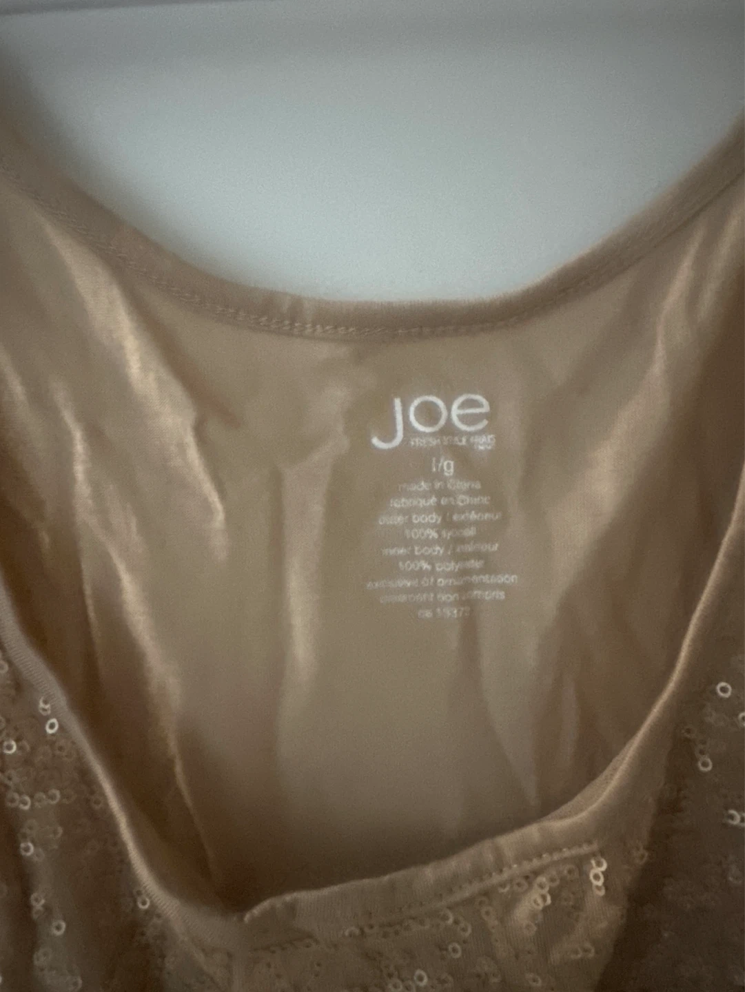Joe Fresh Sequin Tank Top - Gold - Size L - photo 2
