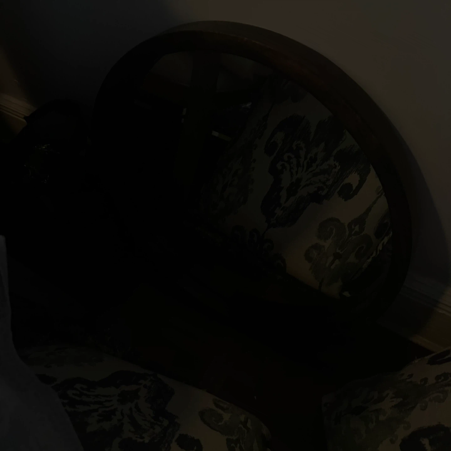 Oval Wood Framed Mirror