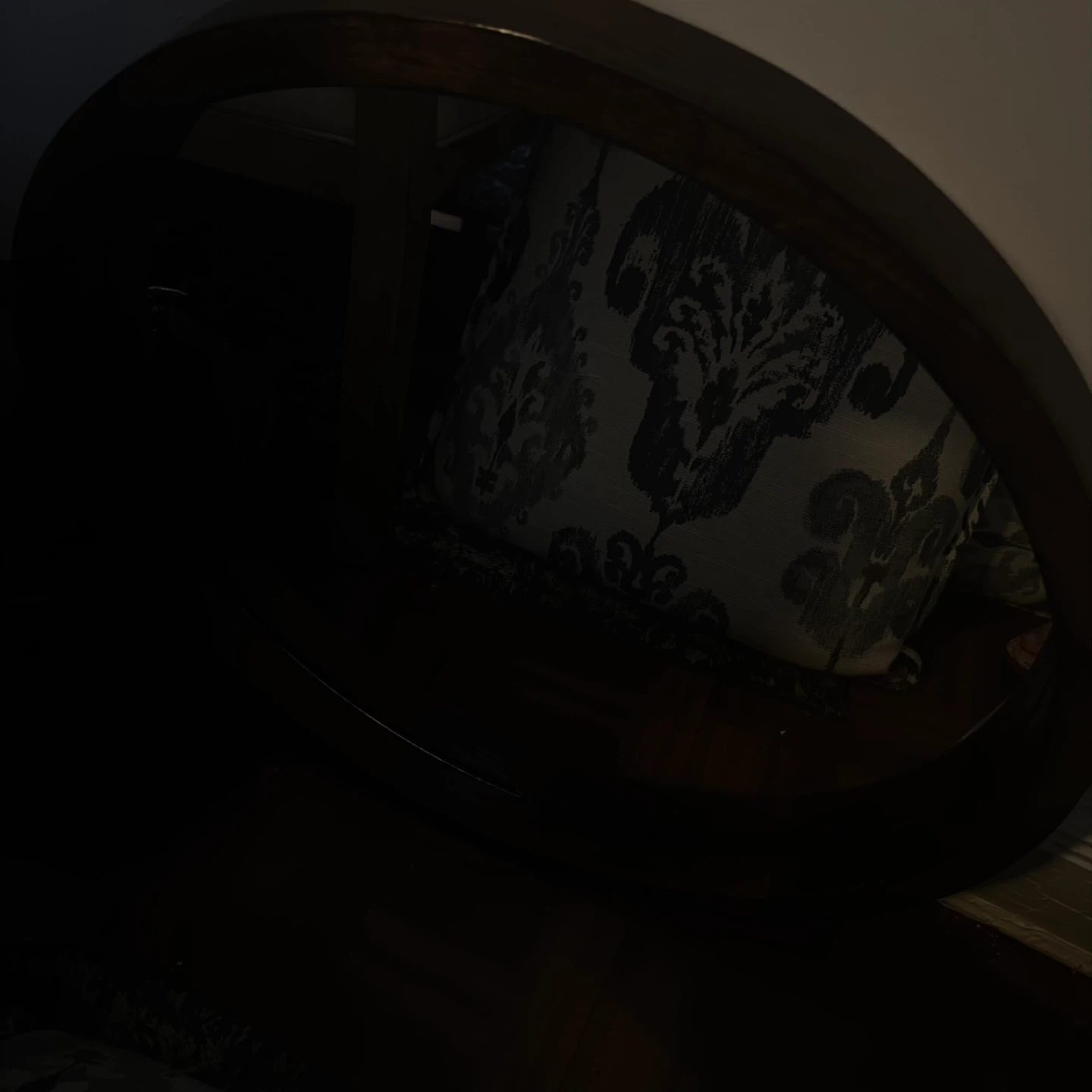 Oval Wood Framed Mirror - photo 3