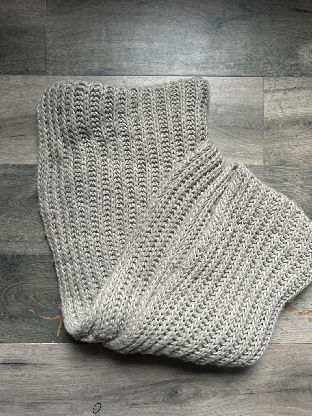 Light Grey infinity Knit Scarf