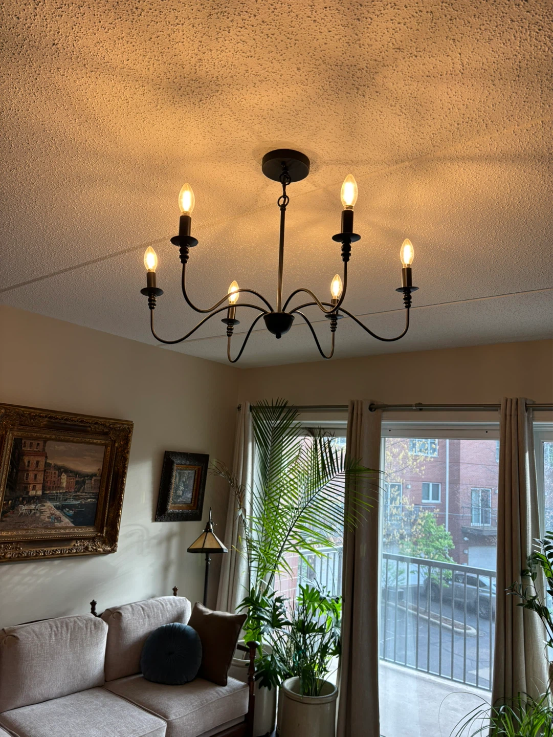 Black 6-Light Chandelier