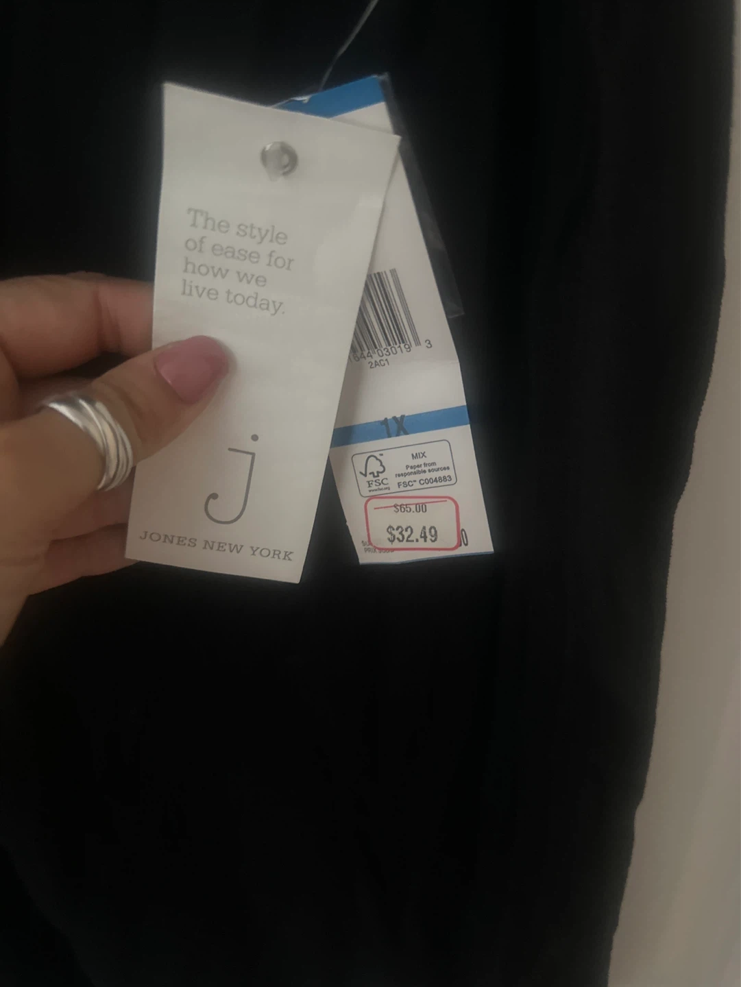 Jones New York Woman Black Tank Top - Size 1X - photo 2