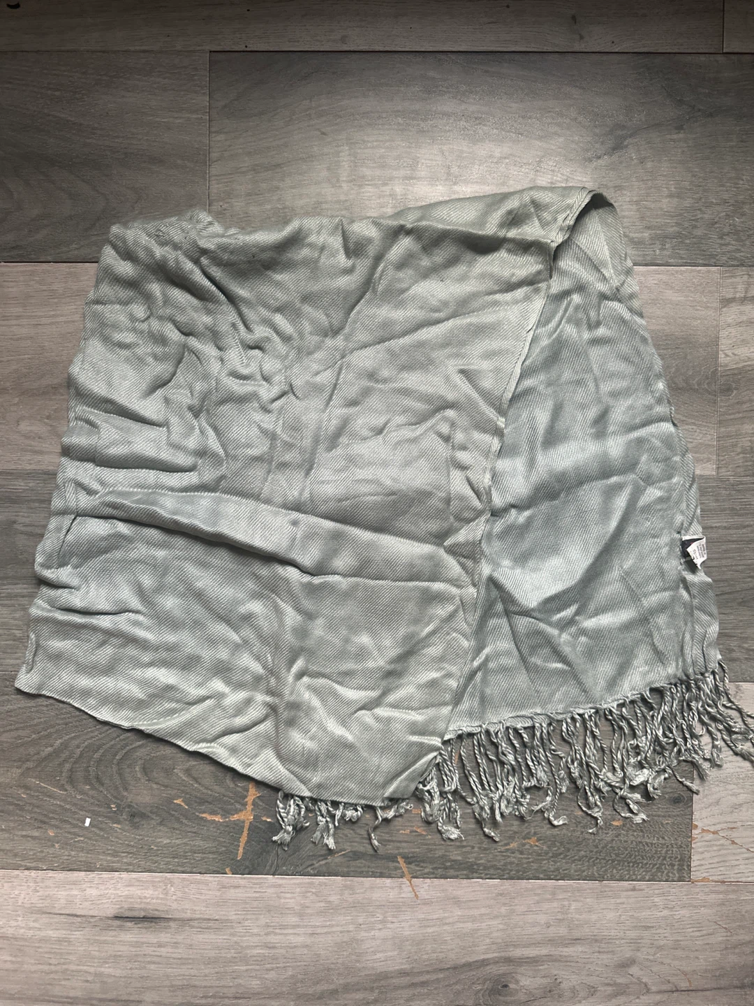 Light Grey Scarf with Fringe