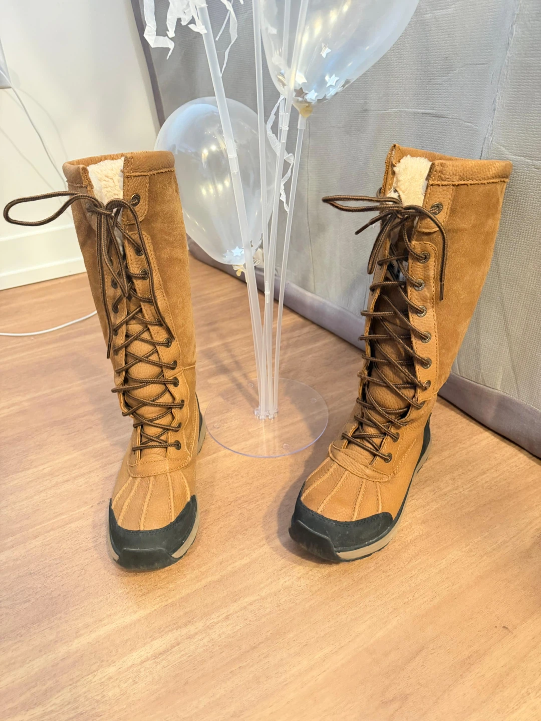 UGG Tall Lace-Up Winter Boots - Size 6.5