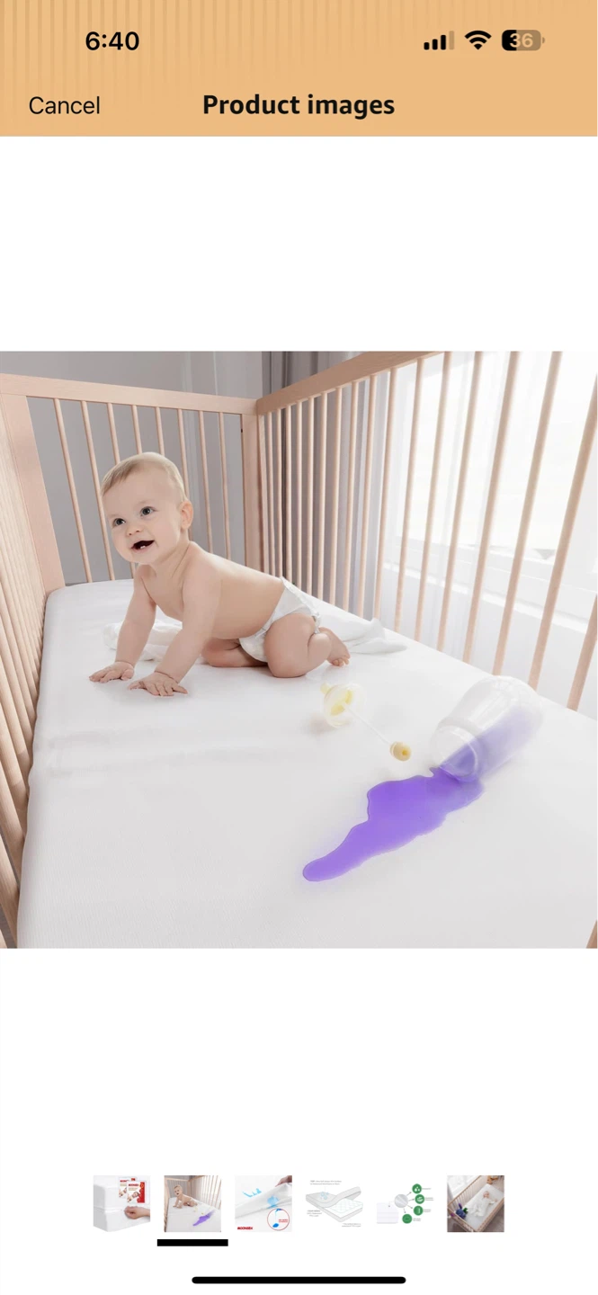 Waterproof Crib Mattress Protector - photo 2