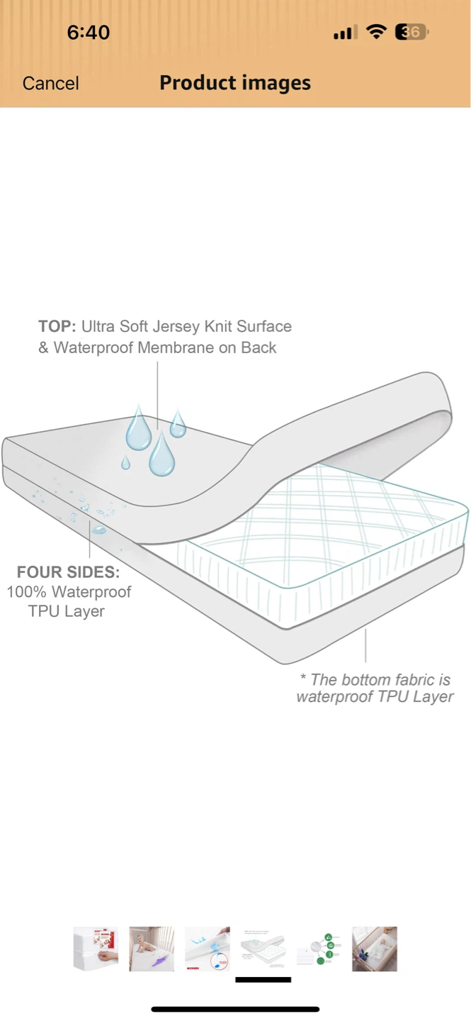 Waterproof Crib Mattress Protector