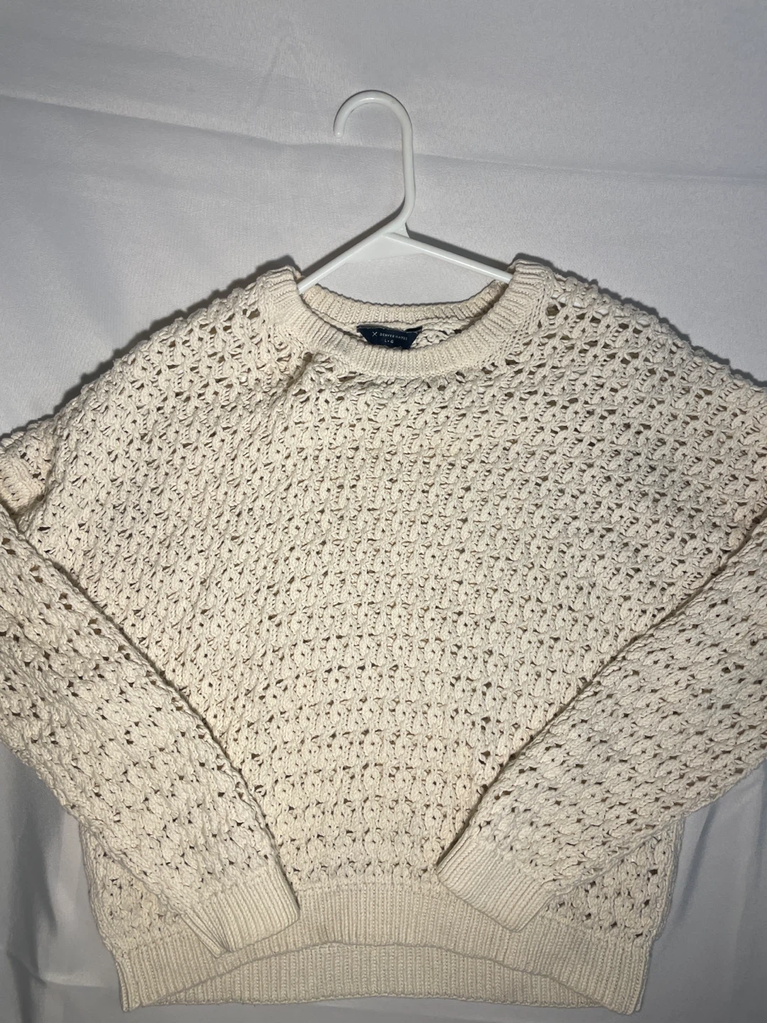 Denver Hayes Cream Knit Sweater - Size L