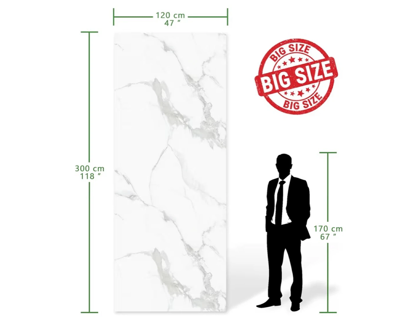 Marble Effect Peel and Stick Wallpaper - 120cm x 300cm - photo 2