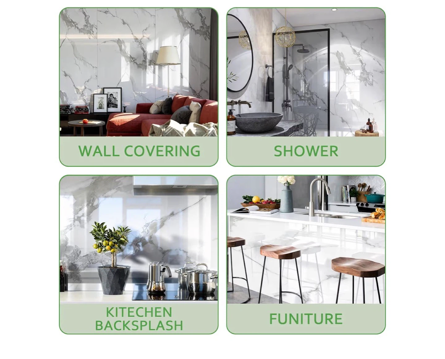 Marble Effect Peel and Stick Wallpaper - 120cm x 300cm - photo 5