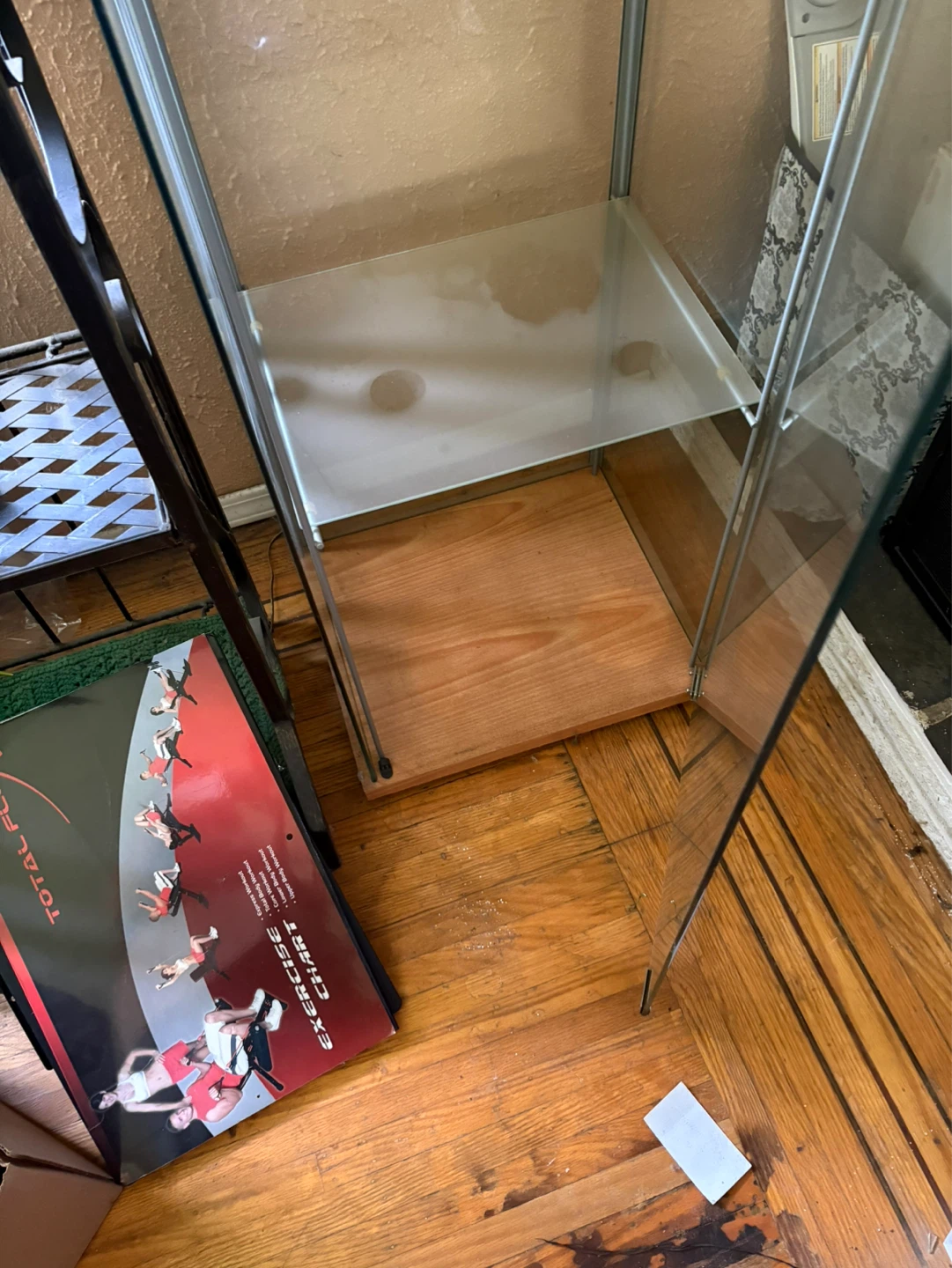 Glass Display Cabinet with Wood Trim - photo 2