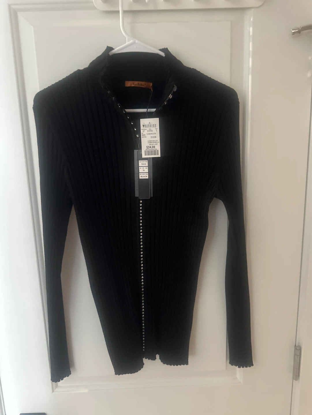 Bellini Black Cardigan Sweater XL