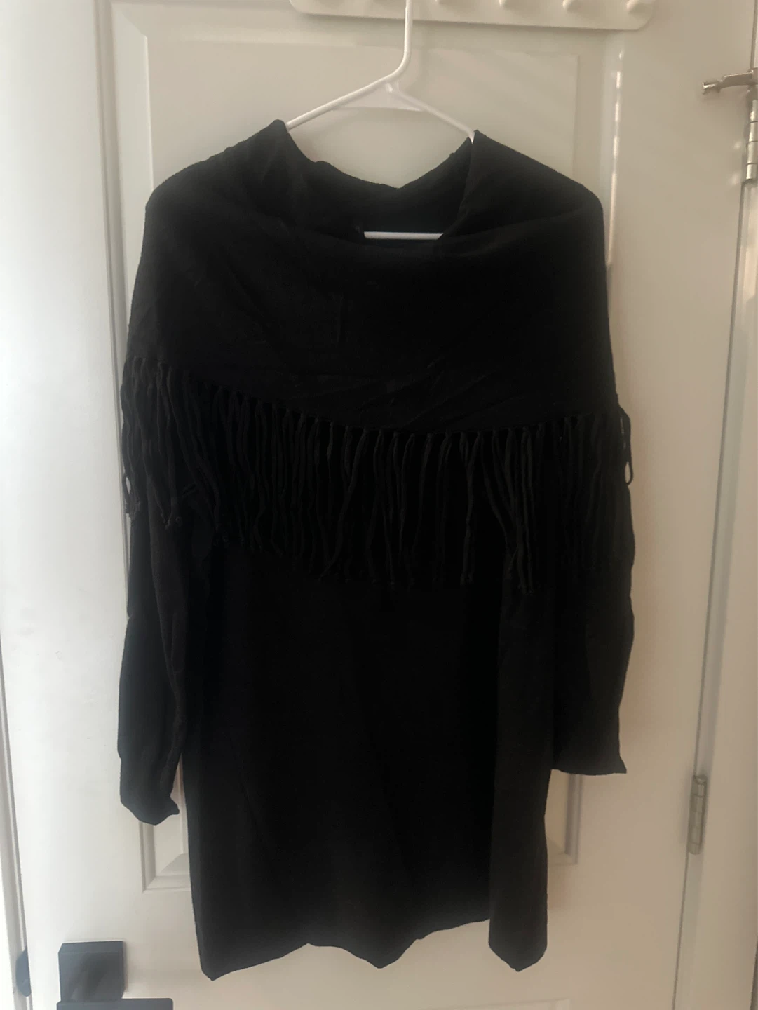 M Studio Collection Black Fringe Dress 2X