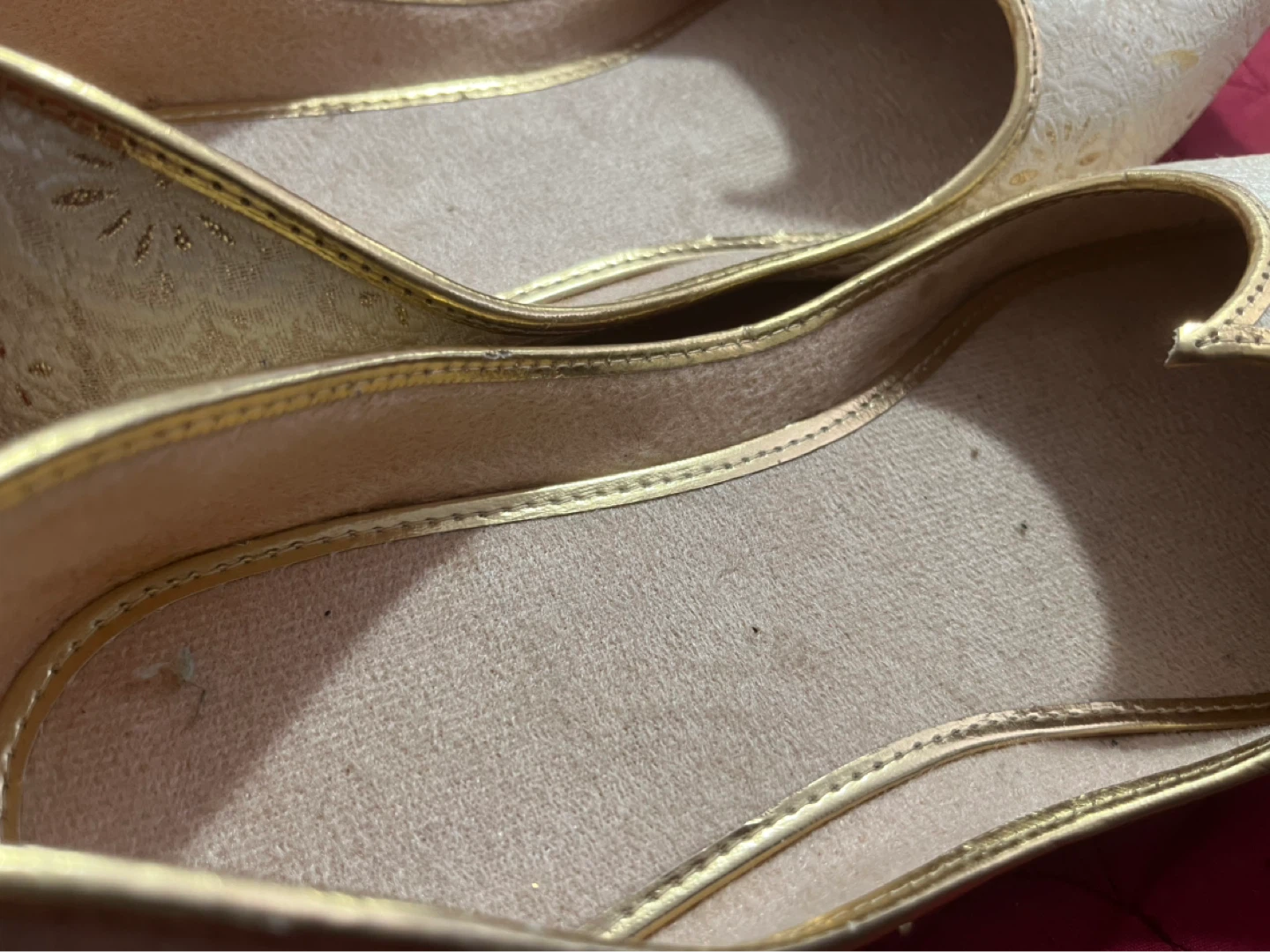 Gold Embroidered Ethnic Shoes - photo 2
