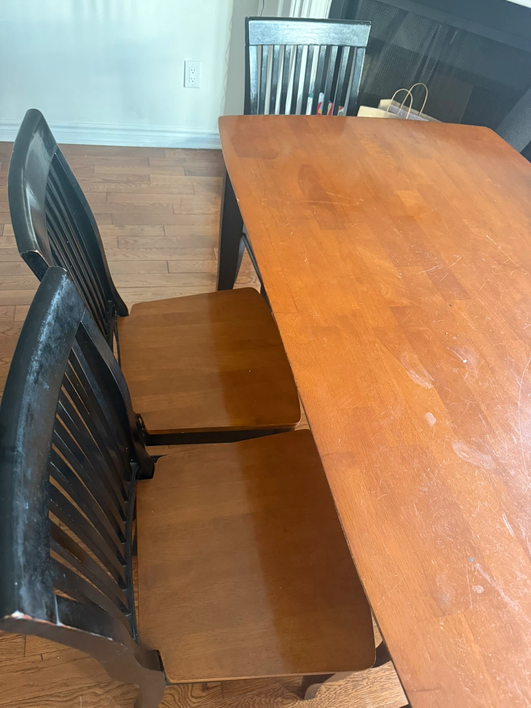 Wooden Dining Table and Chairs - photo 4