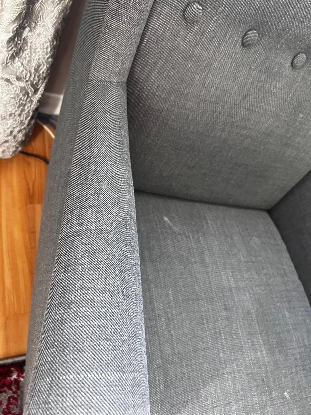 Grey Wingback Accent Chair - photo 3