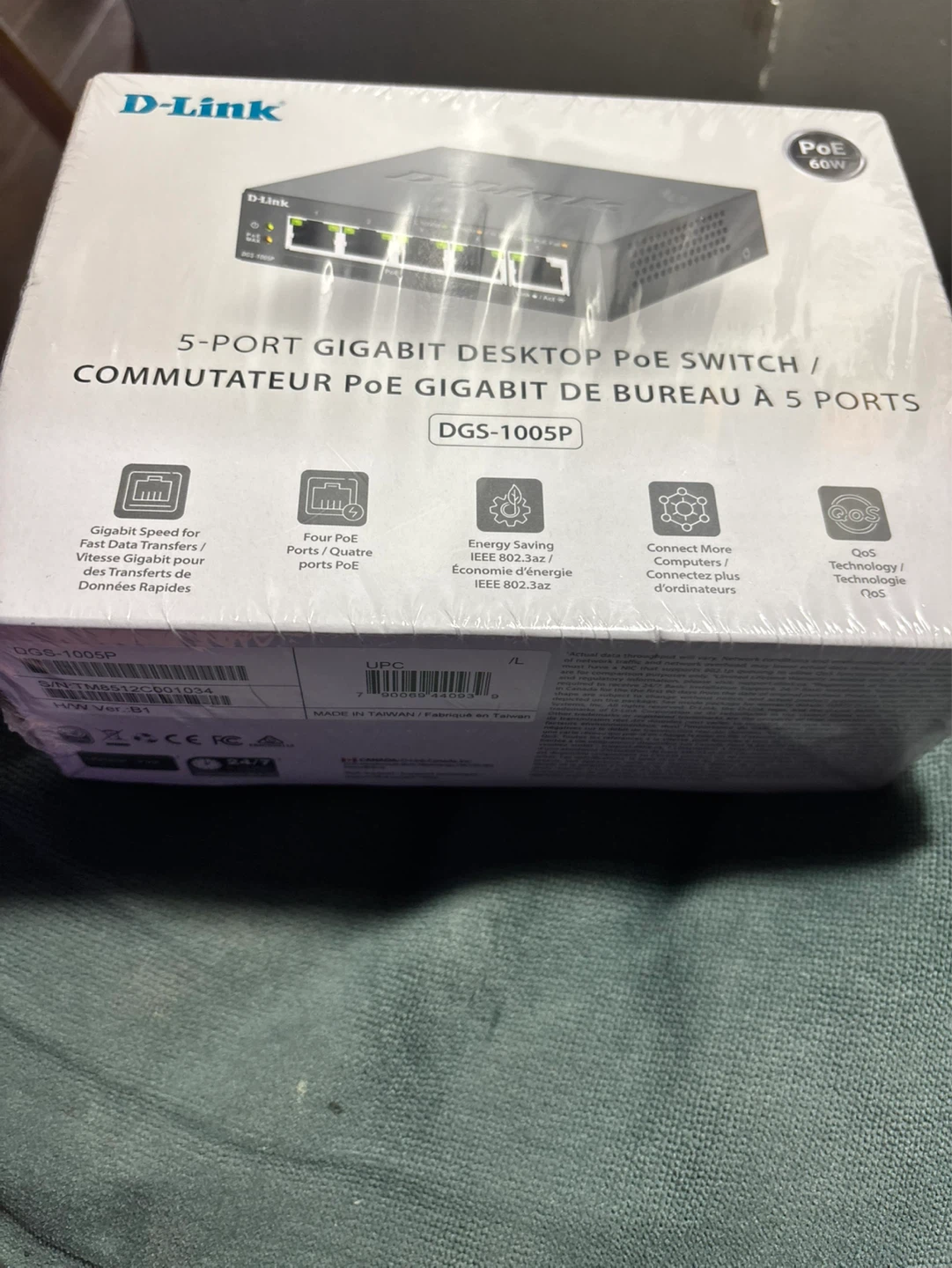 D-Link DGS-1005P 5-Port Gigabit PoE Switch