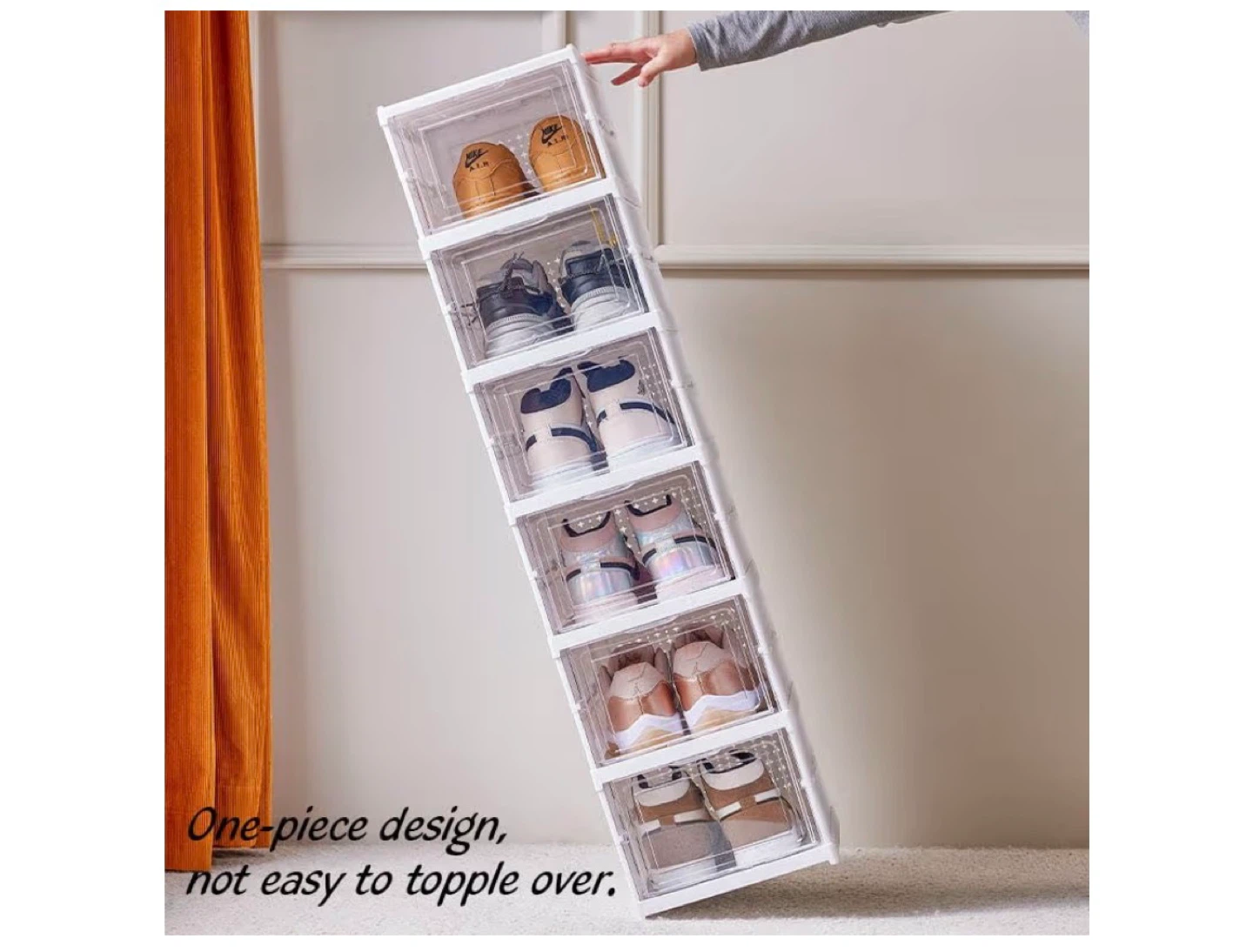 Stackable Shoe Storage Boxes - White - photo 5