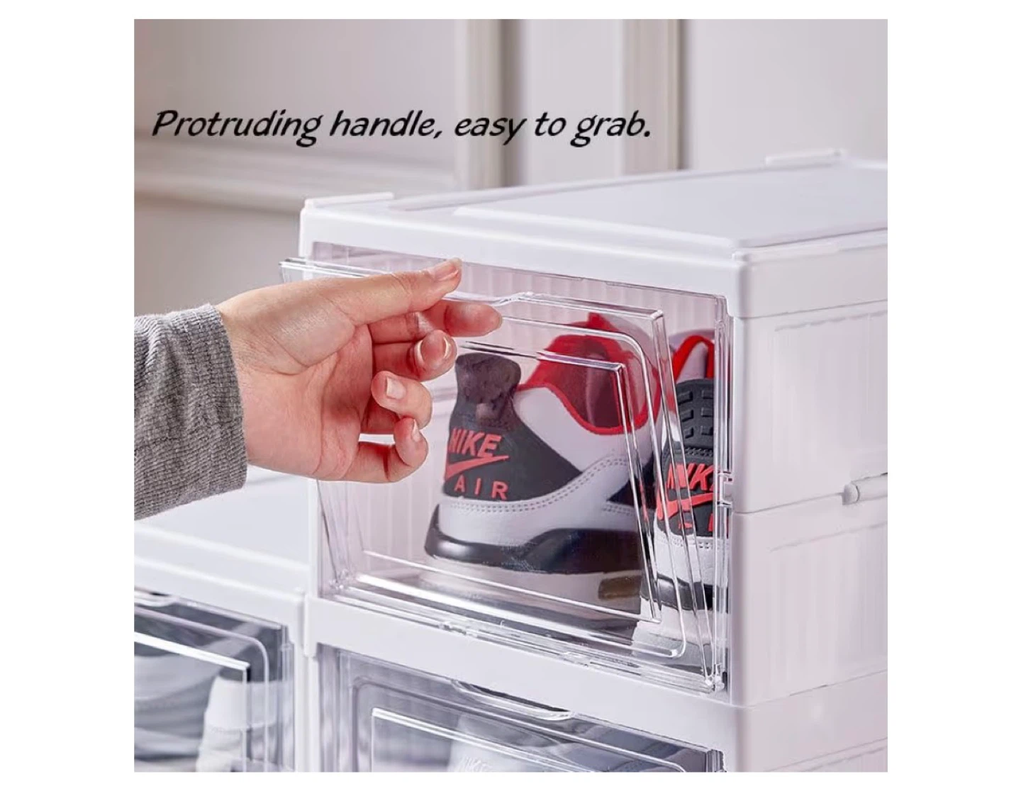 Stackable Shoe Storage Boxes - White - photo 4