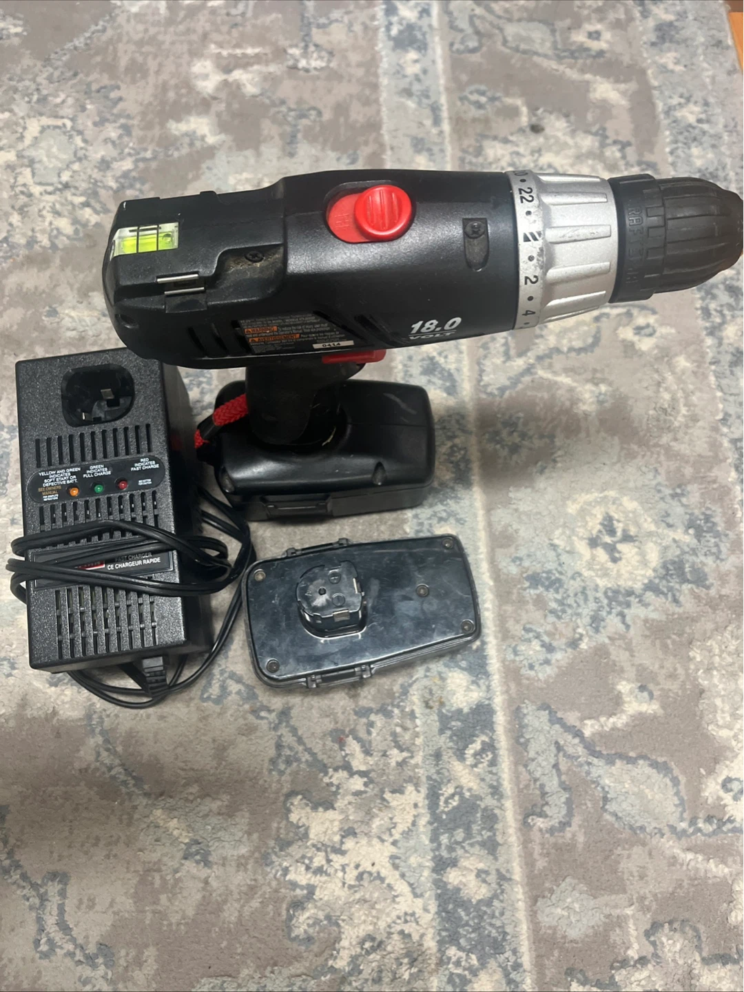 18.0 Volt Cordless Drill with Charger and Battery