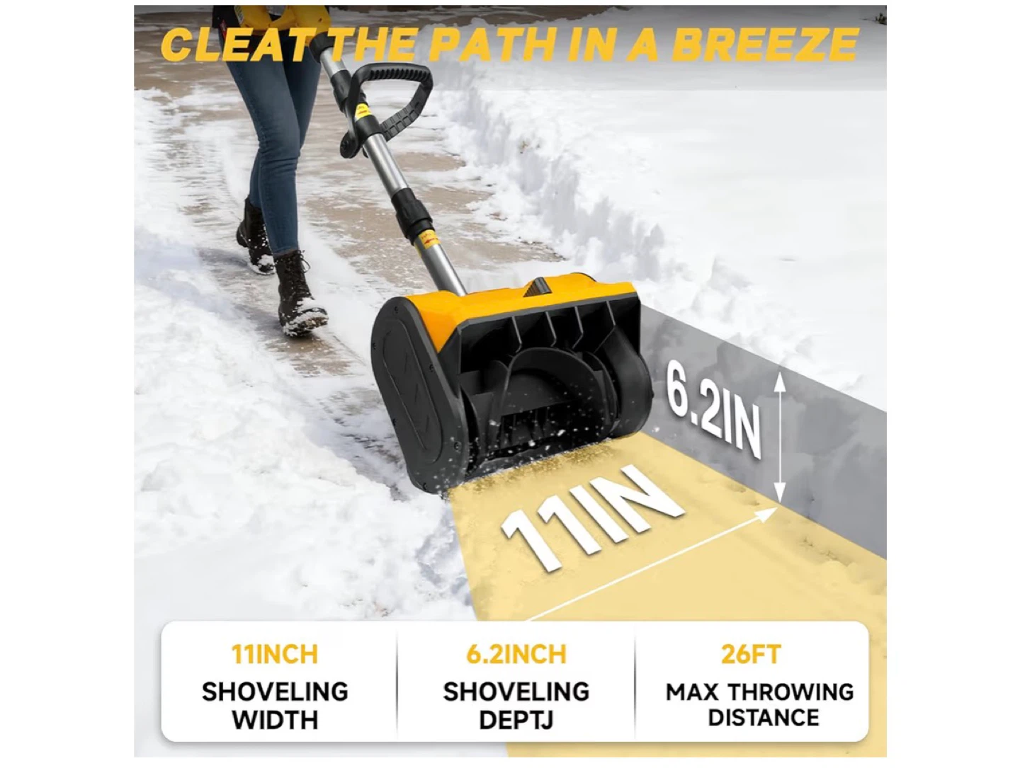 20V Max Cordless Electric Snow Blower - photo 3
