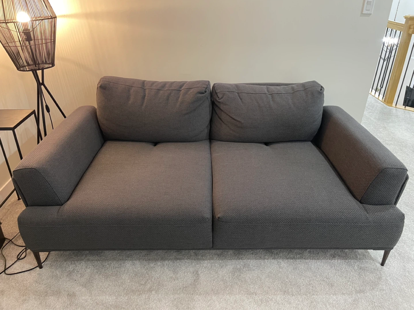 Dark Grey Fabric Sofa