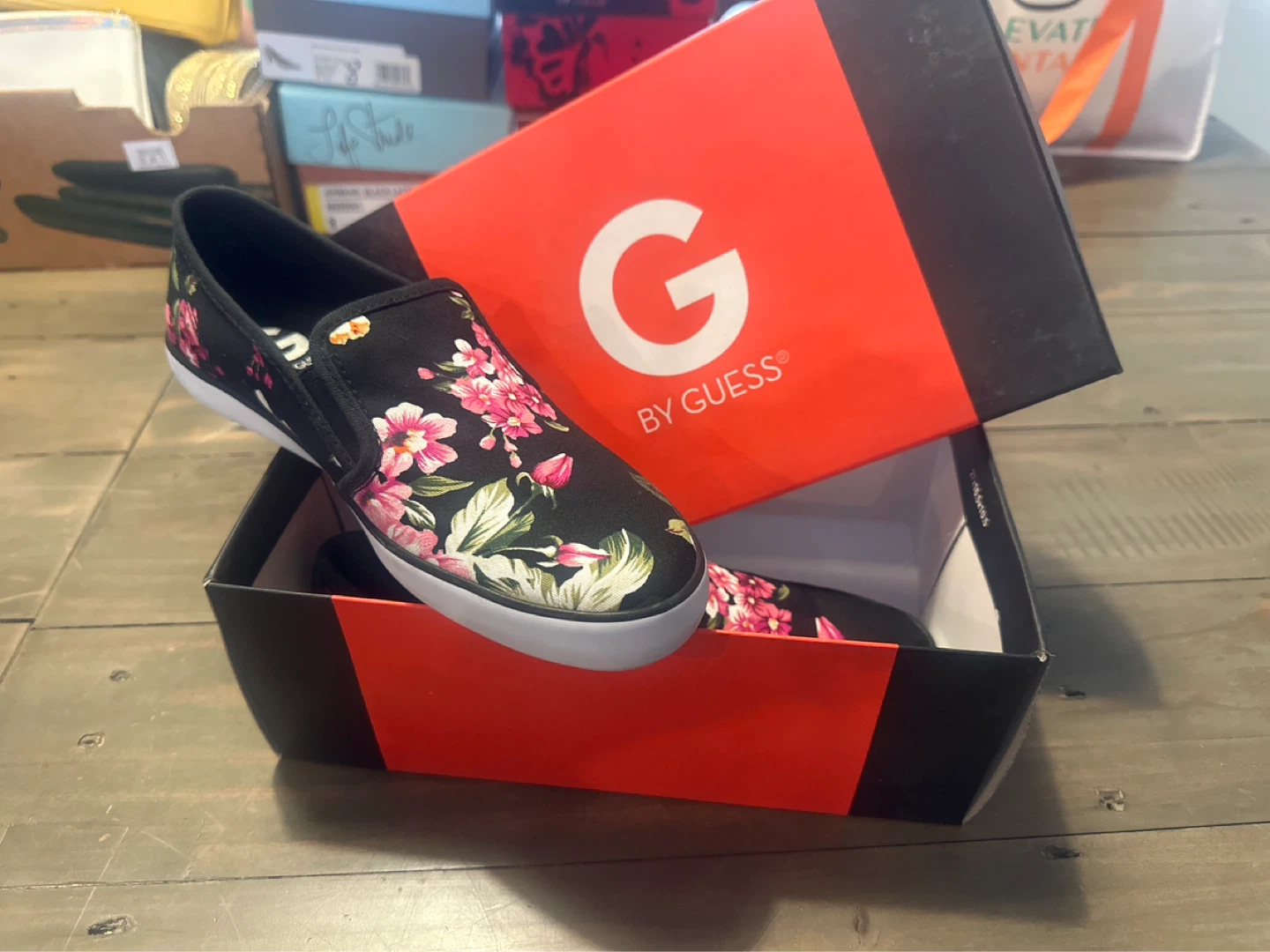 G by Guess Floral Slip-On Sneakers