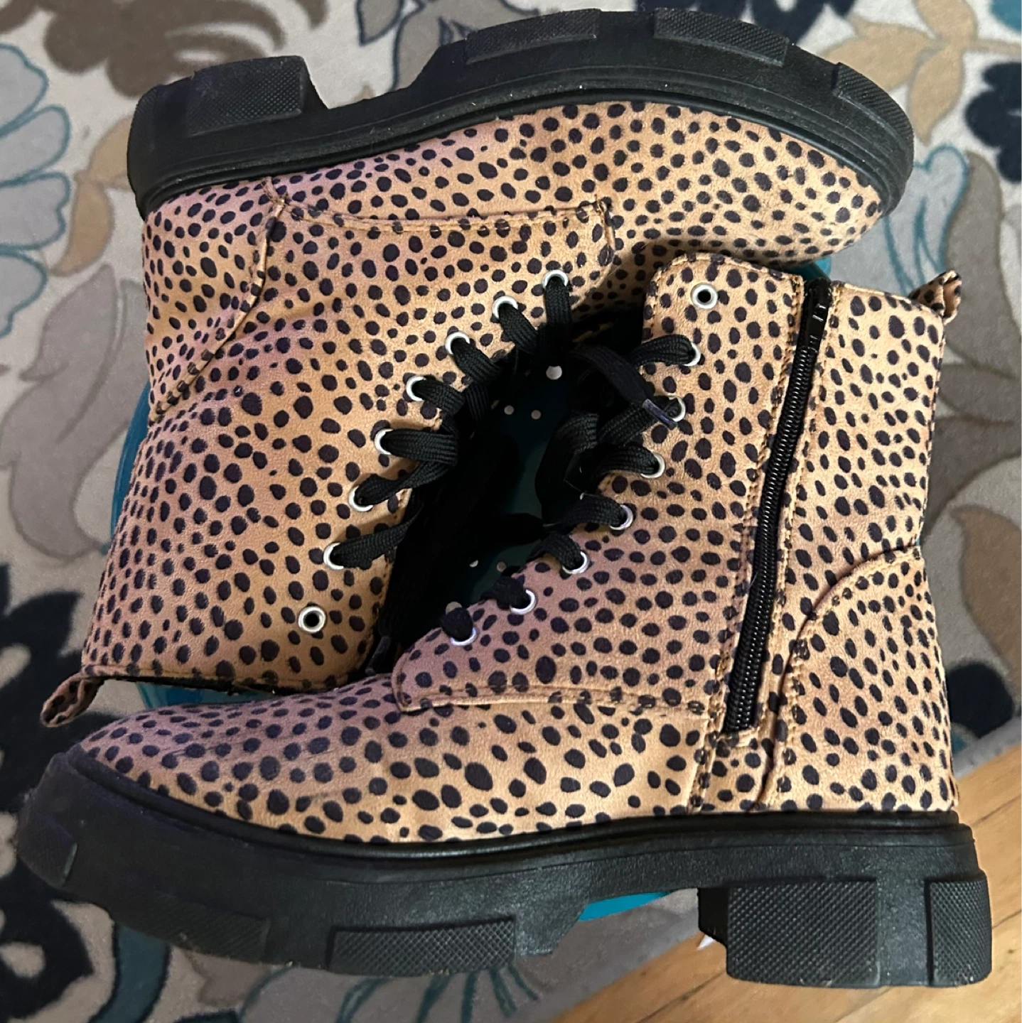 Leopard Print Combat Boots - photo 4