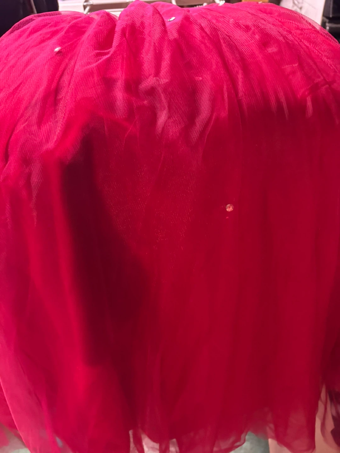 Sparkly Red Beaded Ball Gown - photo 5