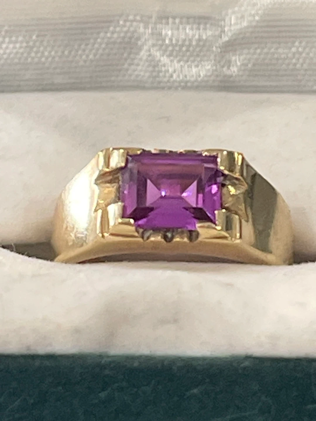 Gold Ring with Purple Stone