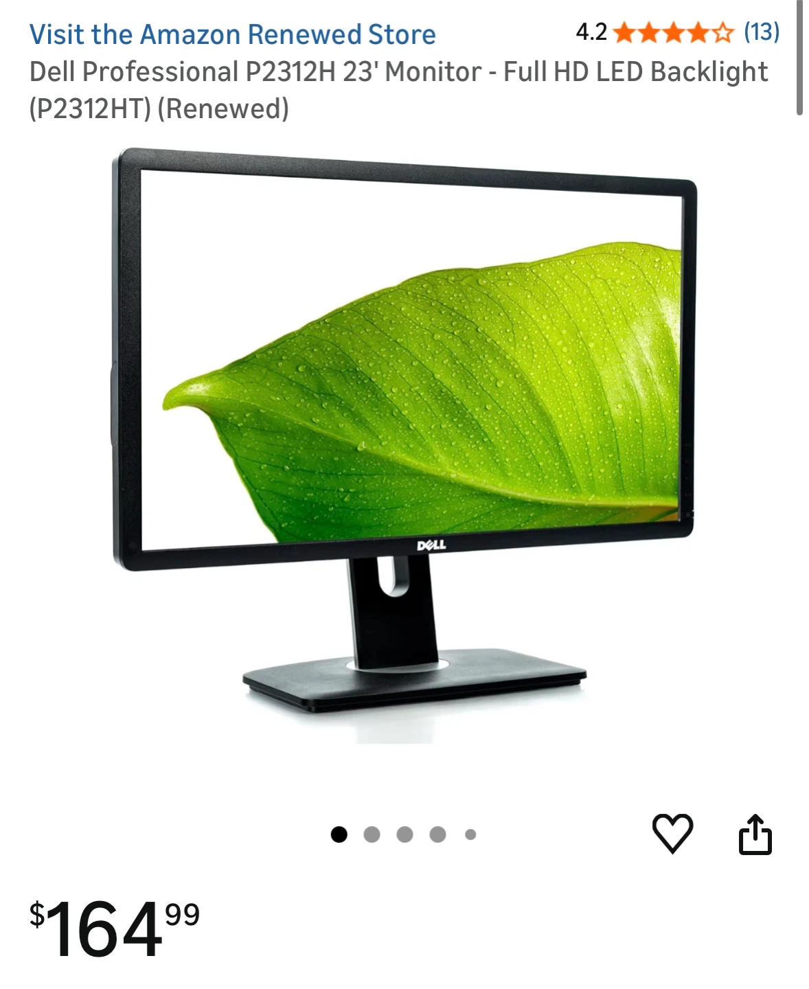 Dell P2312H 23" Flat Panel Monitor
