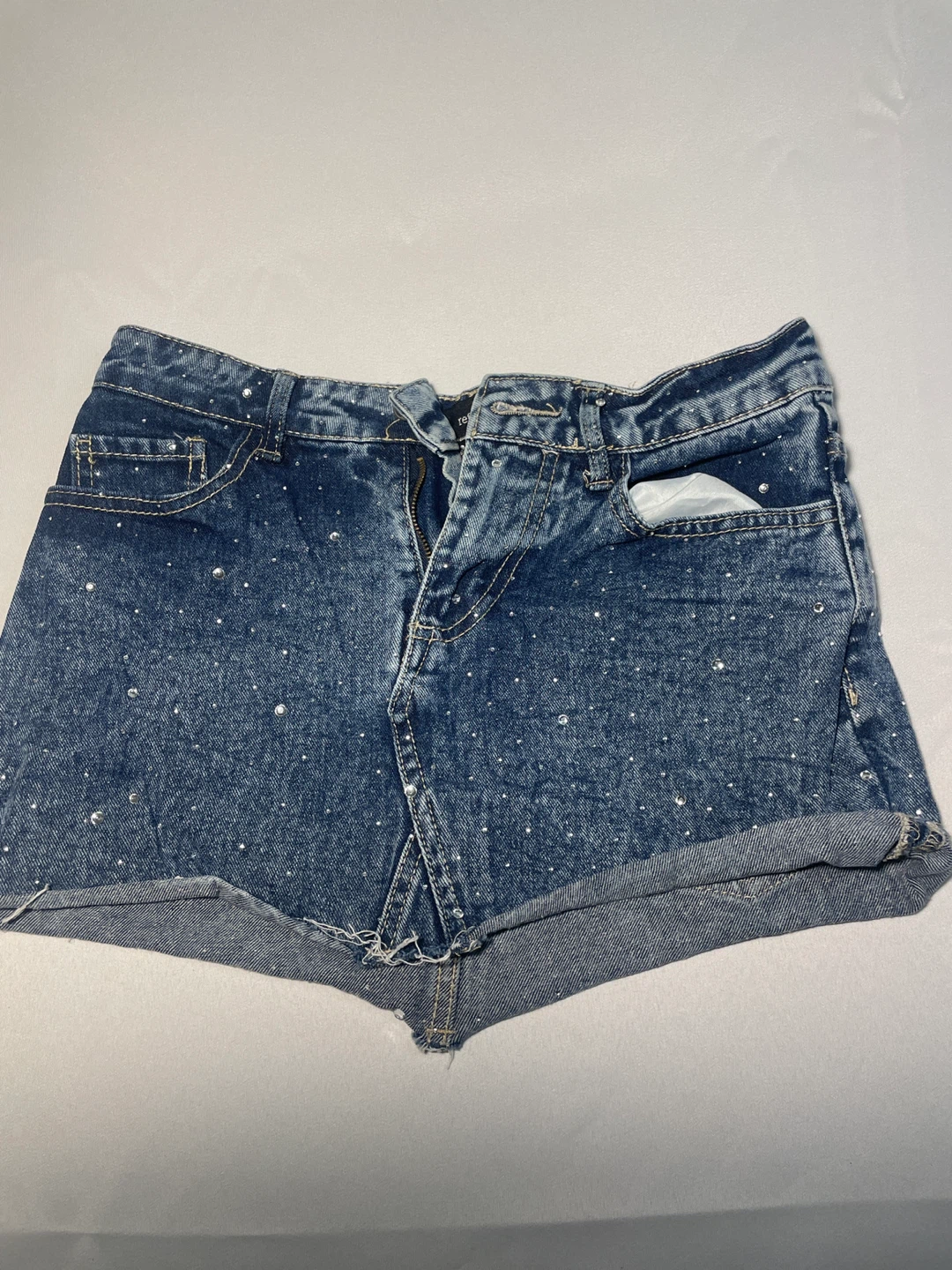 Refuge Denim Embellished Jean skirt