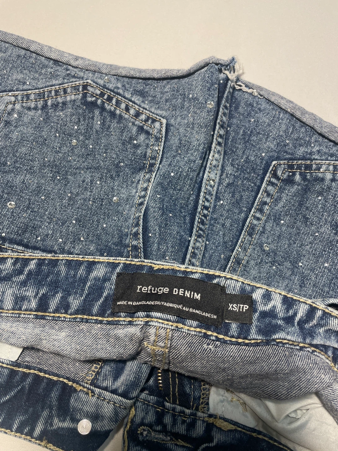 Refuge Denim Embellished Jean skirt - photo 3