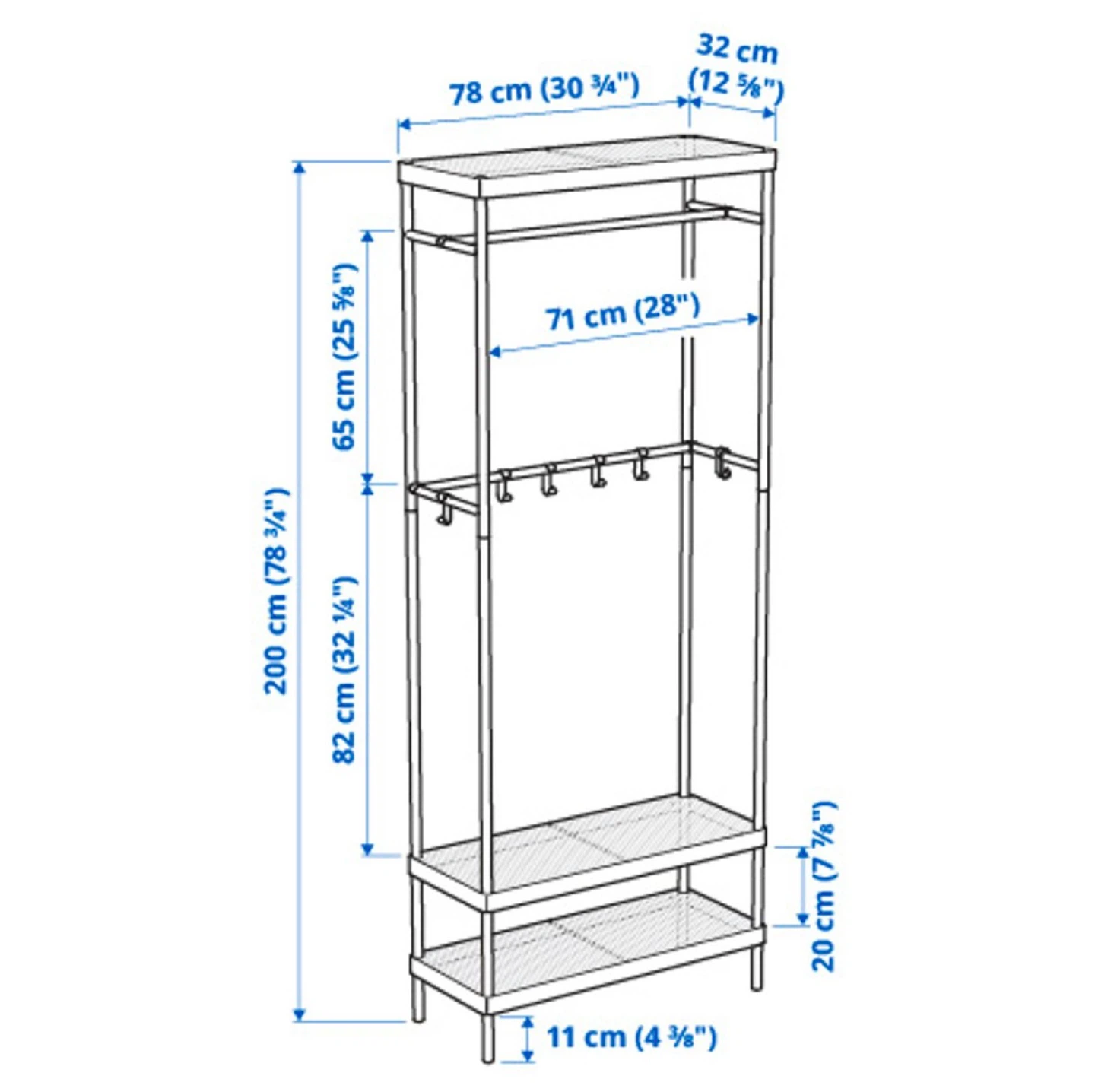 IKEA Coat Rack with Shelves - photo 3
