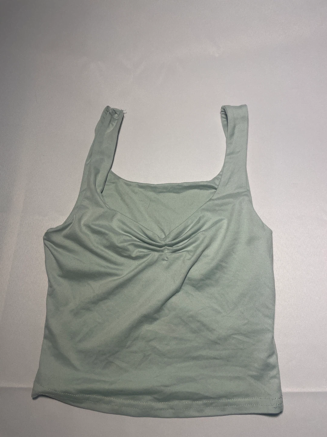 Light Green Ruched Tank Top