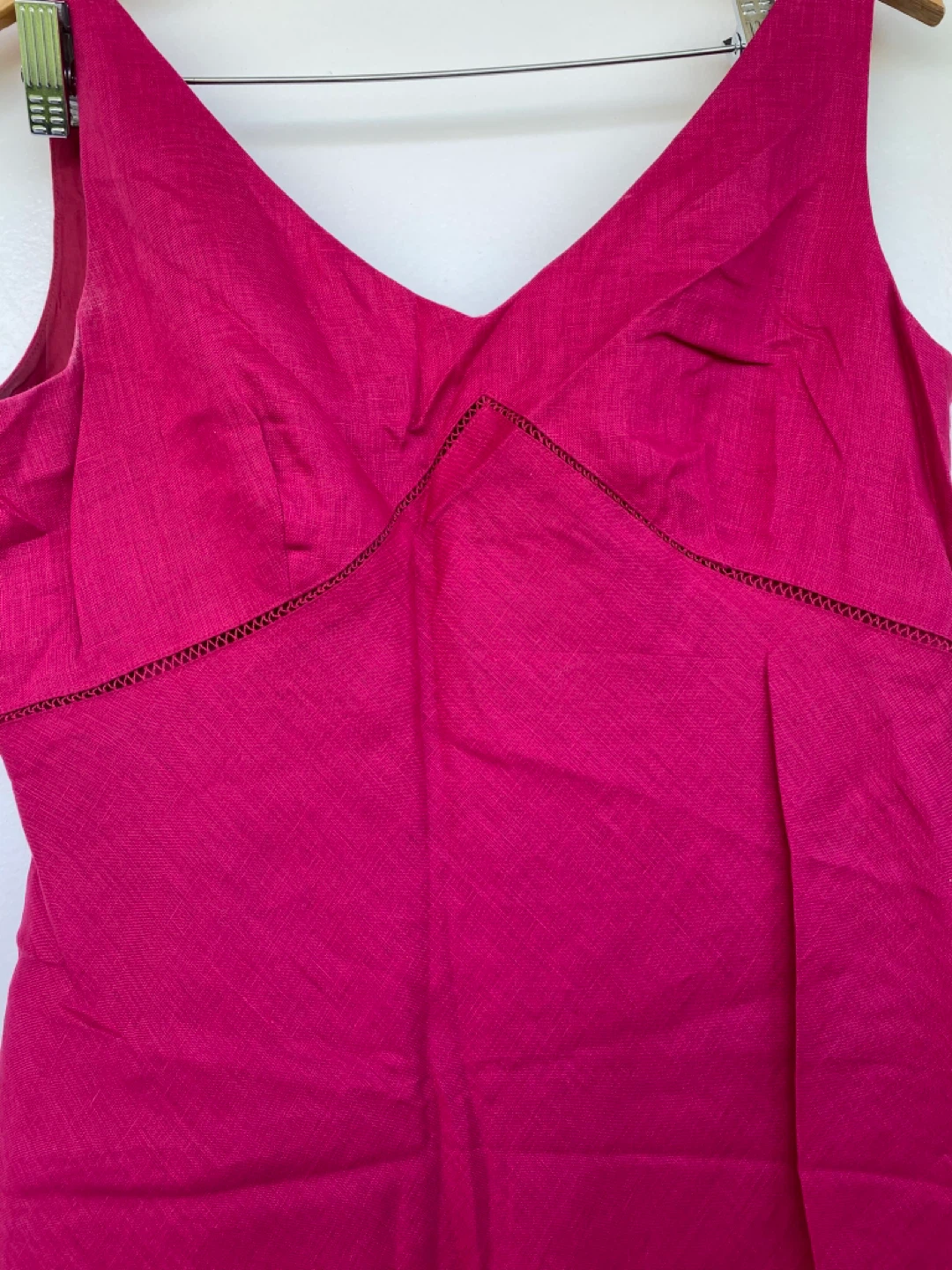 Ann Taylor Petite Fuchsia Linen Dress Size 12 - photo 5