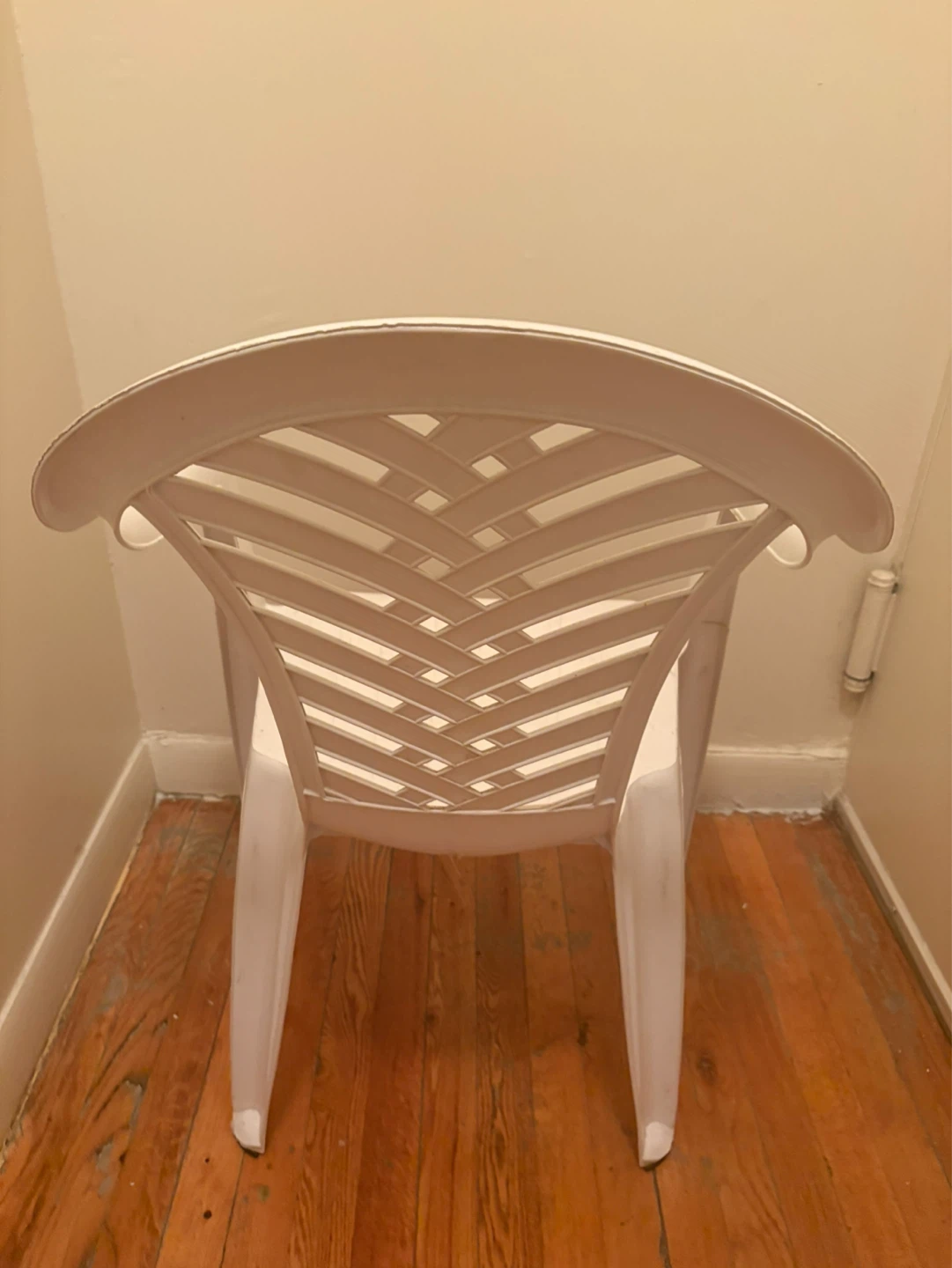 White Plastic Patio Chair - photo 2