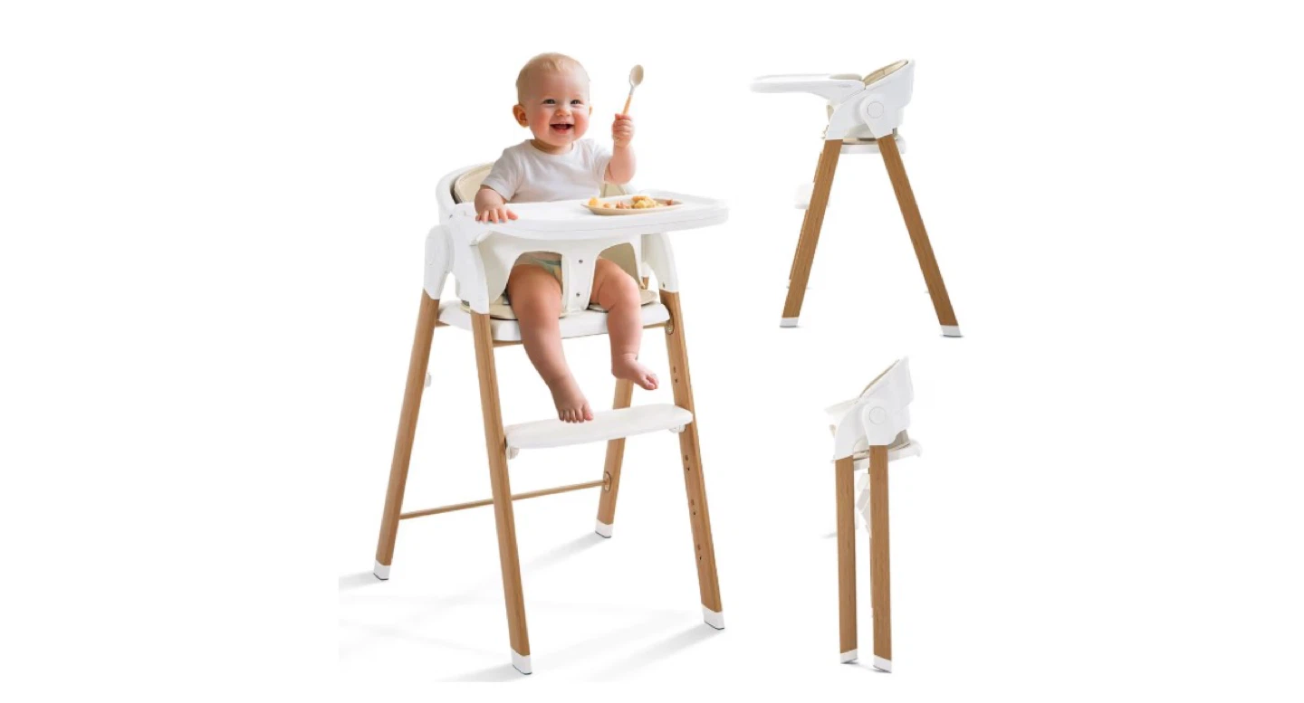 Adjustable High Chair with Tray