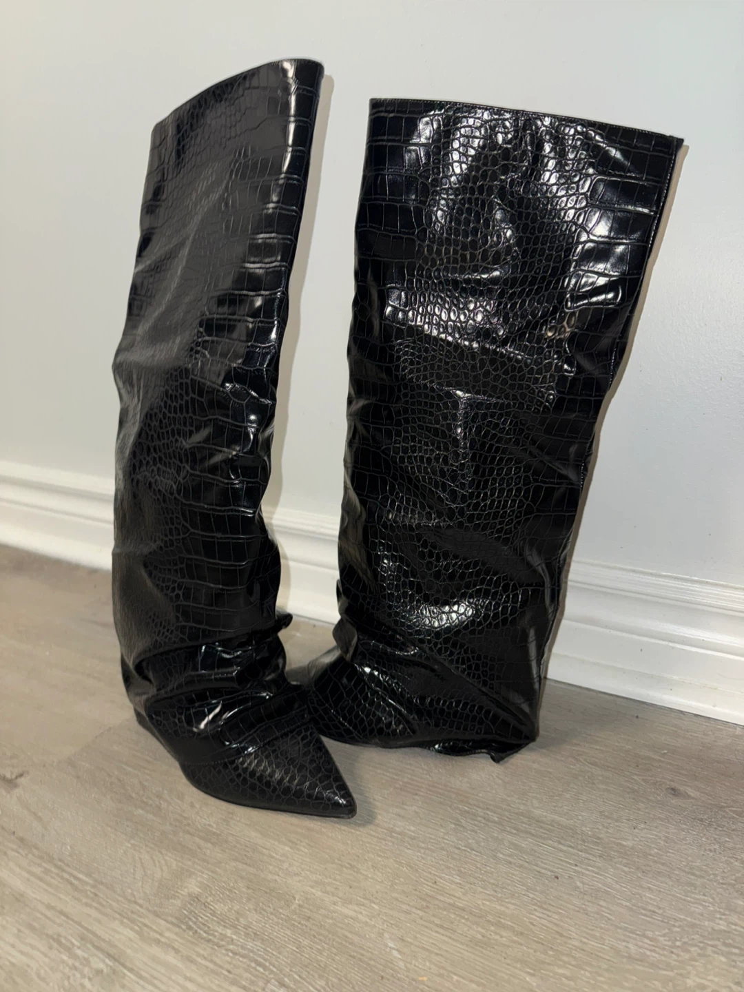 Black Knee-High Boots