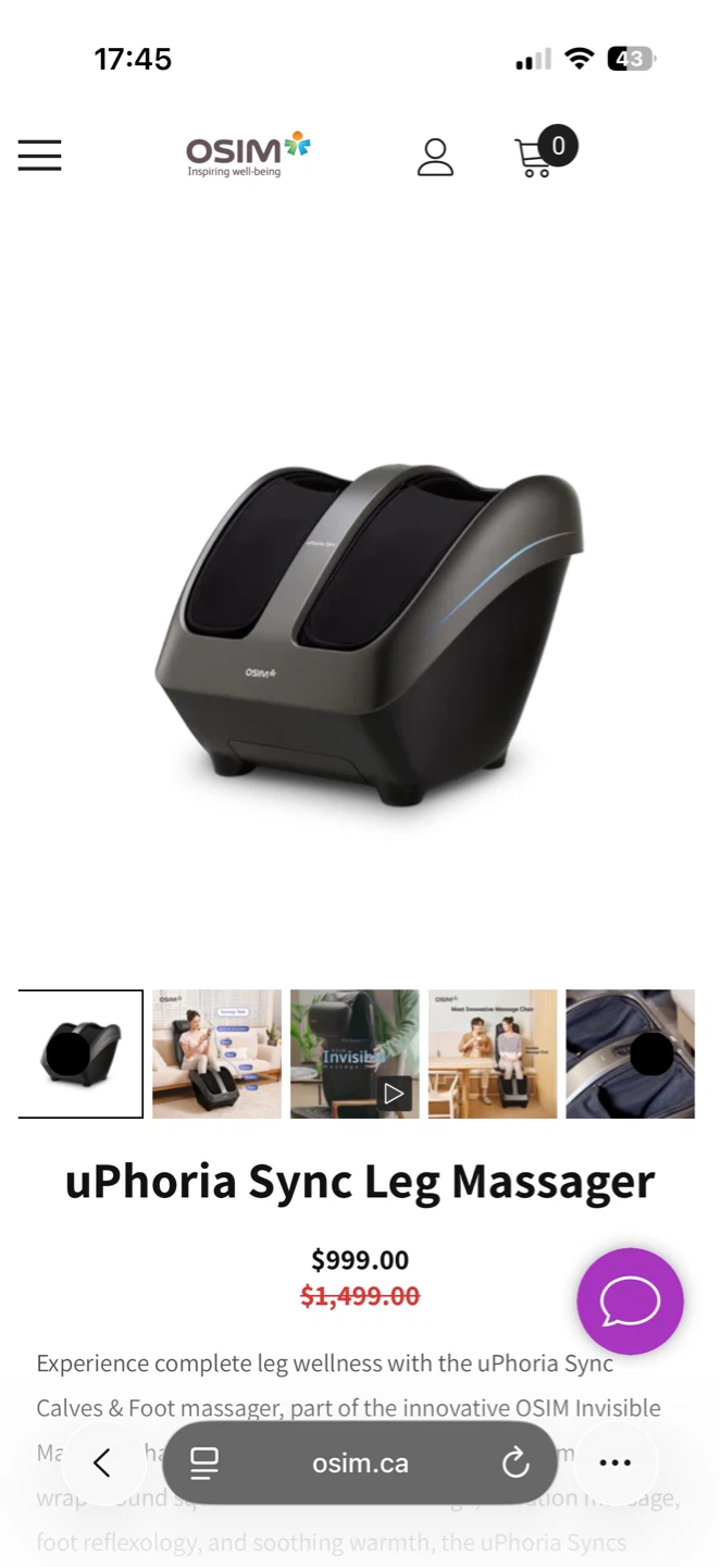 OSIM uPhoria Sync Leg Massager - Black - photo 3