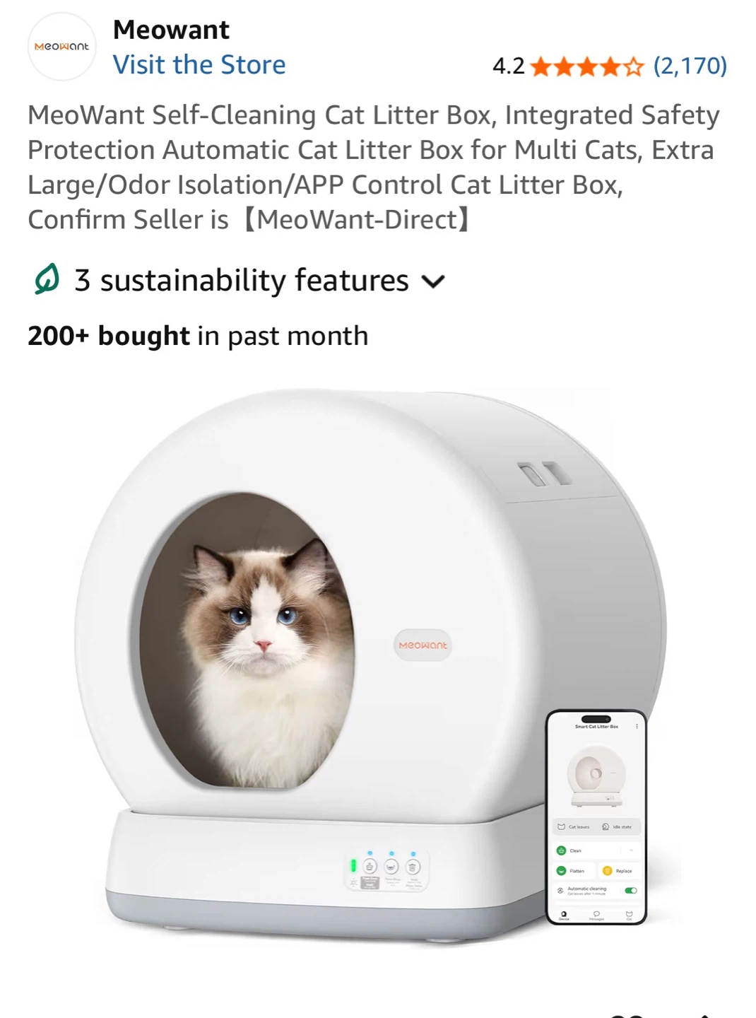 Self-Cleaning Cat Litter Box