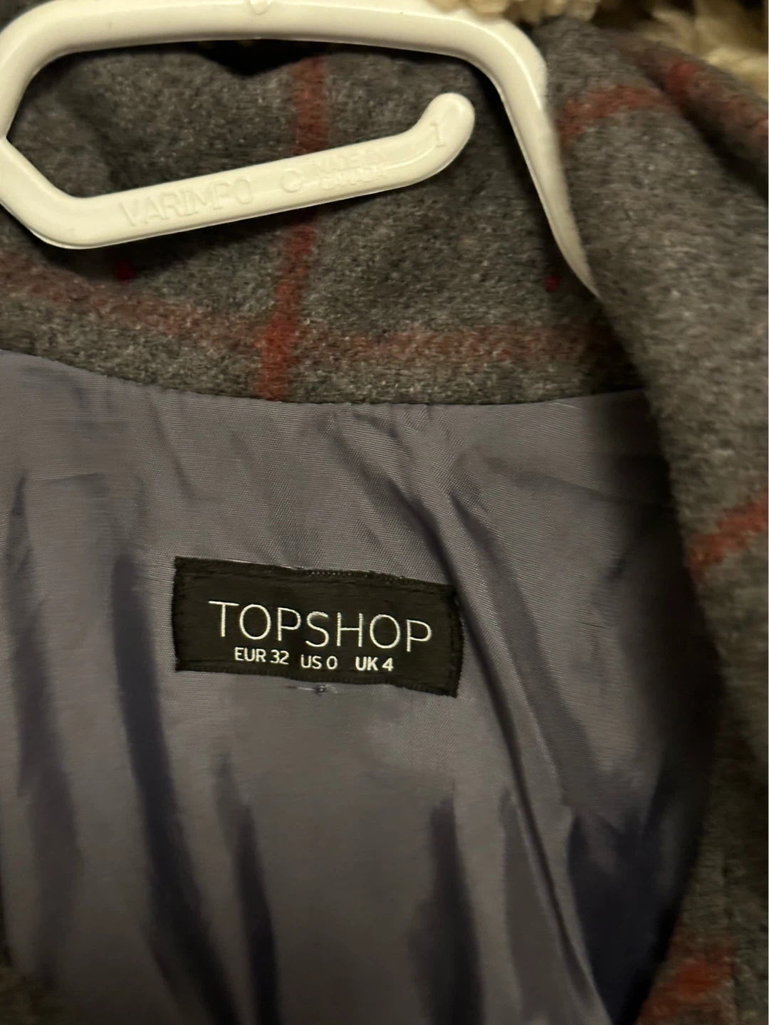 Topshop Grey Plaid Toggle Coat with Hood - photo 4