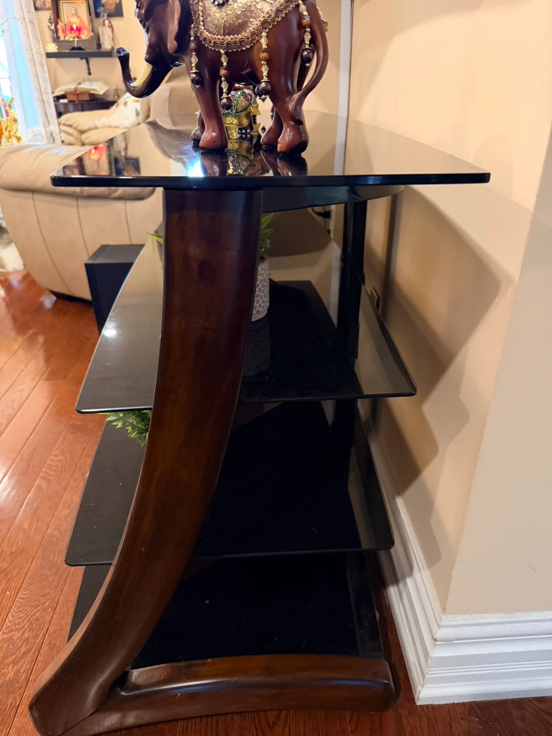 Glass and Wood Media Stand - photo 2