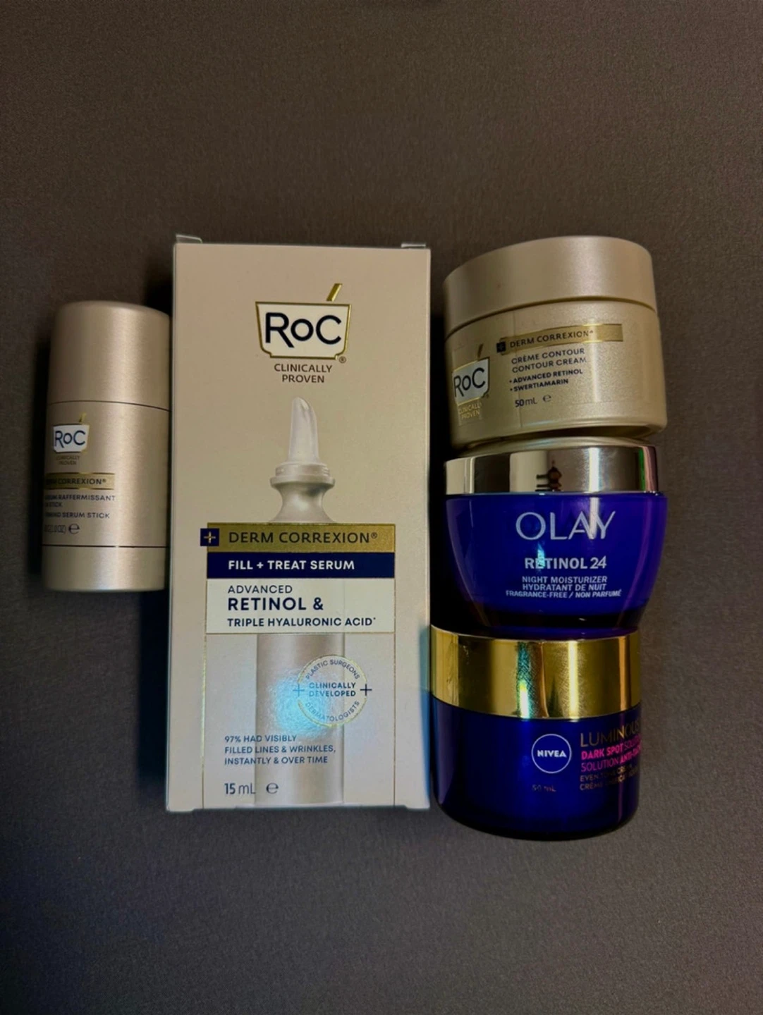 Brand New Retinol Skincare Bundle (Olay, RoC, Nivea)