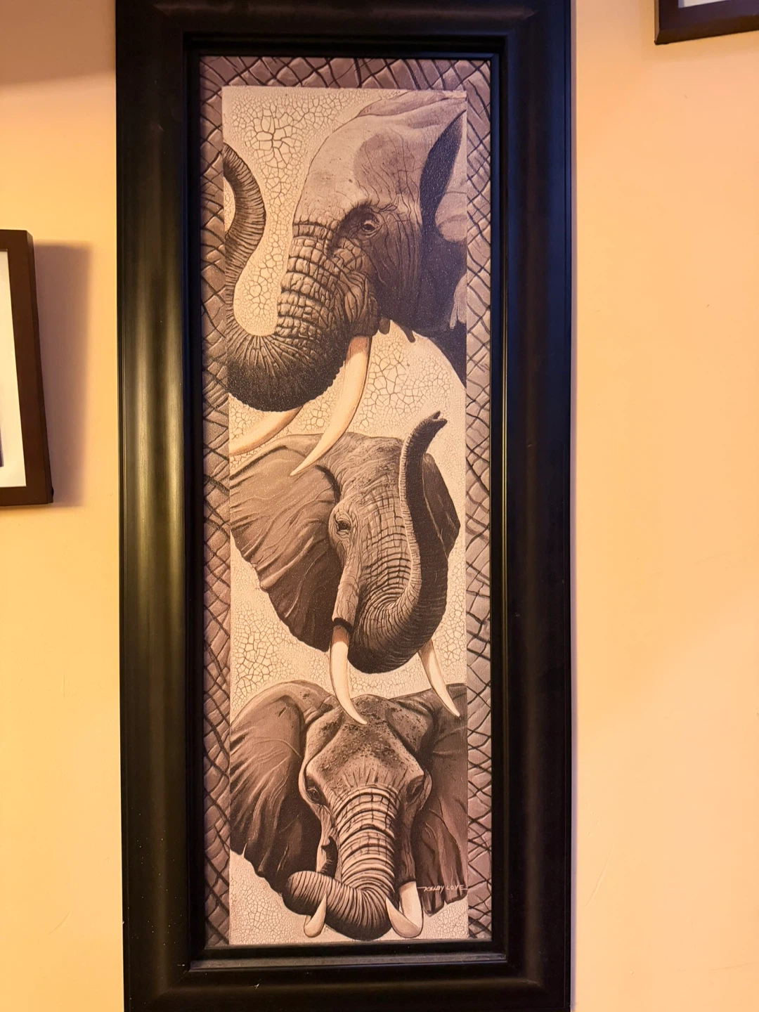 Framed Elephant Art Print