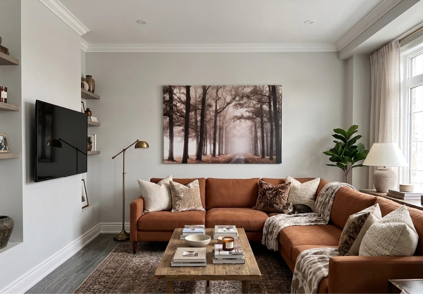 Large Forest Wall Art Canvas Print
