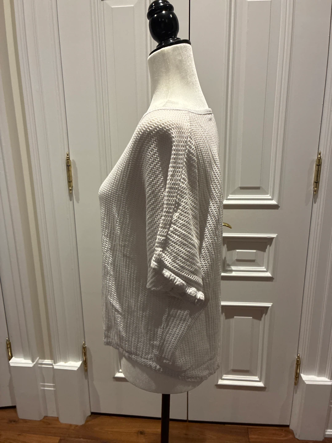 Women's White Waffle Knit Top - photo 3