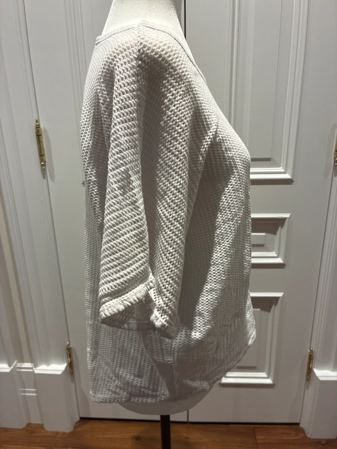 Women's White Waffle Knit Top - photo 4