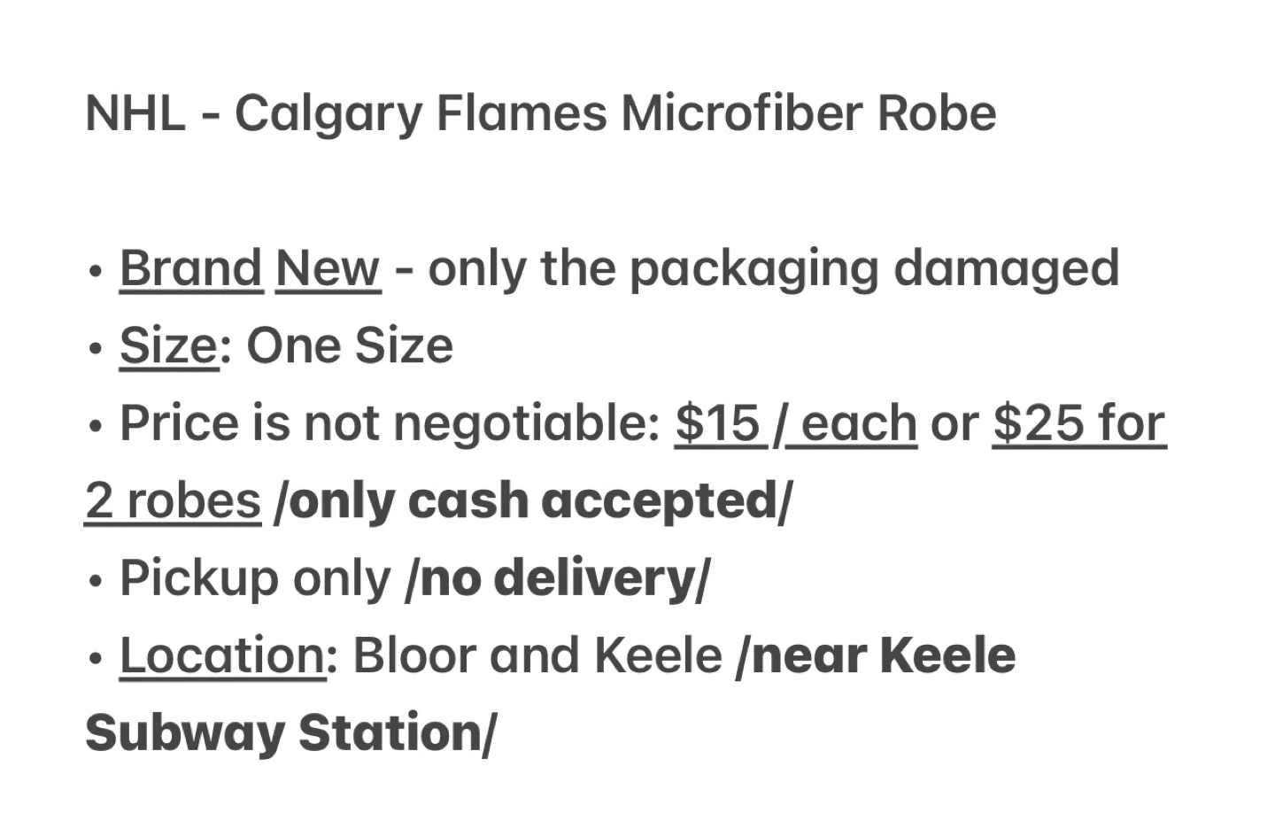 NHL - Calgary Flames Microfiber Robe - photo 4