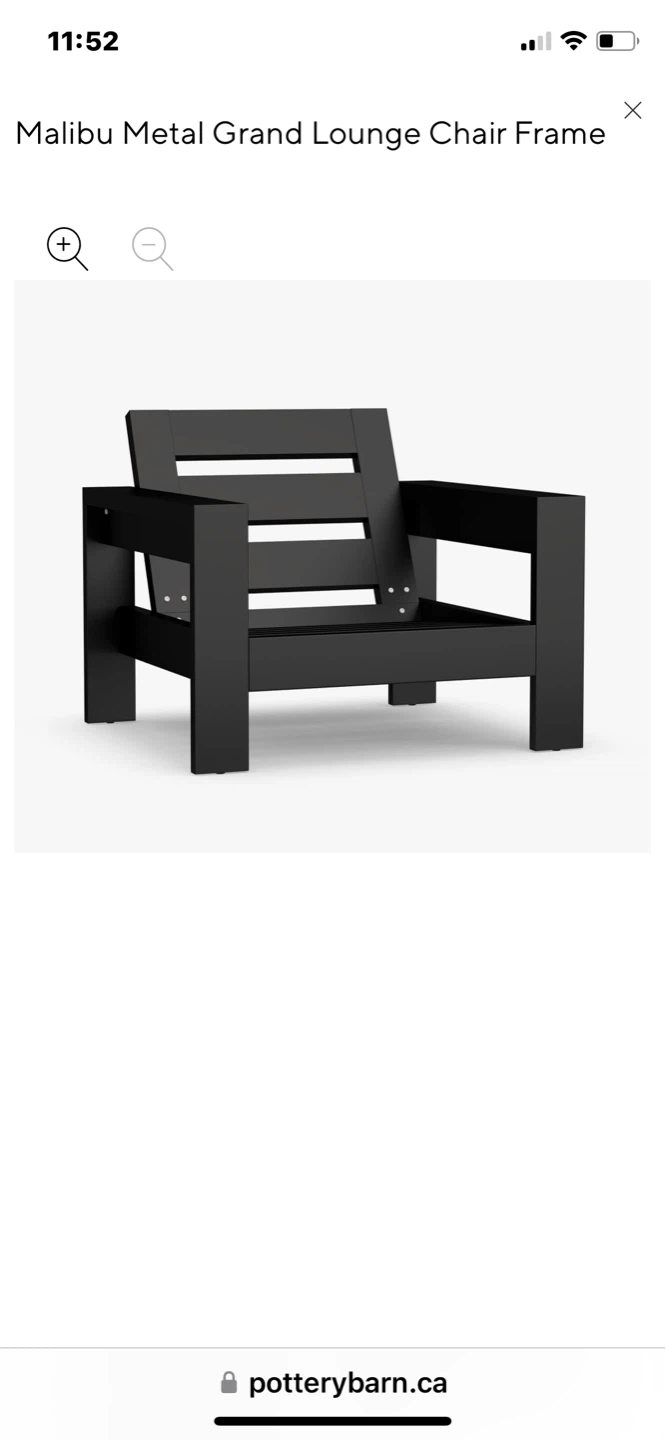 Pottery Barn Malibu Metal Grand Lounge Chair Frame - photo 2