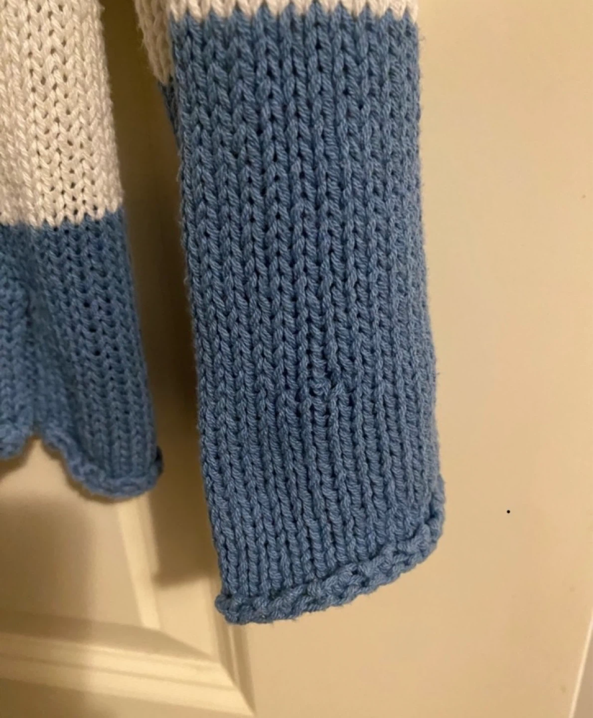 Blue and white Striped summer Sweater - photo 2